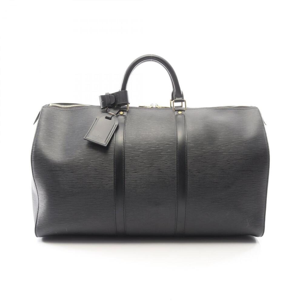 Louis Vuitton Keepall Epi Leather Travel Bag Noir Black